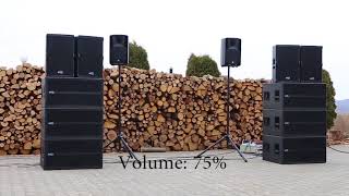 RCF TTS26A  RCF TT25A II  LOUD Speakers Soundcheck 25KW [upl. by Ober530]