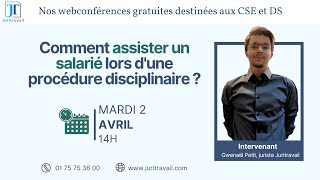 CSE  comment assister un salarié lors dune procédure disciplinaire [upl. by Lionel482]