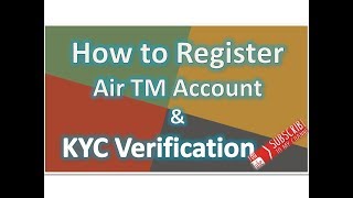 air tm account how to create and verify [upl. by Neerak467]