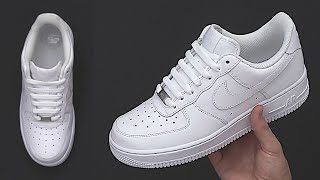 How To Bar Lace Nike Air Force 1  Nike Air Force 1 Bar Lacing styles [upl. by Naitirb25]