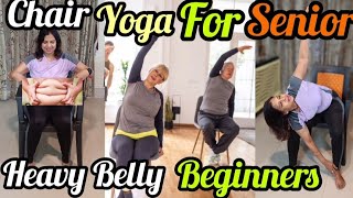 Chair Yoga For Seniors Beginners And Over weighted  Chair Yoga For Older Adultsexerciseforelderly [upl. by Thorncombe]