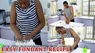 EASY TO MAKE FONDANT RECIPE for CAKE DECORATING Easy Recipe [upl. by Najib]