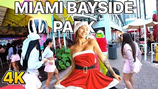 🇺🇸 Downtown Miami ￼🌴 Bay Side Park Christmas Edition 2023🎄 FULL TOUR 4k [upl. by Noterb]