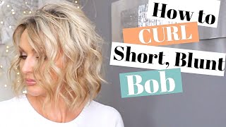 How To Curl Short Blunt BobFine hair  Chatty amp Detailed Tutorial [upl. by Arral]