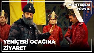 Süleyman Yeniçeri Ocağını Ziyaret Ediyor  Muhteşem Yüzyıl 121Bölüm [upl. by Maurits]