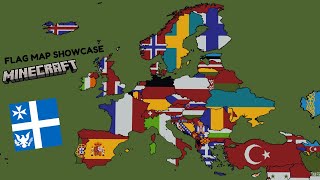 MC Atlas Minecraft World Flag Map Showcase Part 1 Europe [upl. by Shara229]