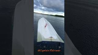 Top Gun cigarette boat salvage but more of a wreck recovery Boat hit a rock at high speed at night [upl. by Chet]