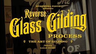 Gold Leaf Letters  Reverse Glass Gilding Process [upl. by Venu746]