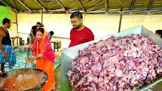 এই প্রথমবার আমাদের বাড়িতে 70kg খাসির মাংস রান্না হলো  mutton curry recipe [upl. by Parry383]