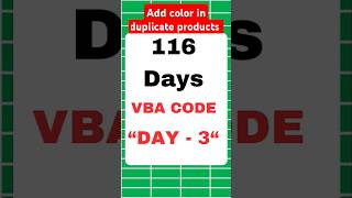 Find and highlight duplicate products in excel using VBA code  excel tips amp trick [upl. by Schober346]