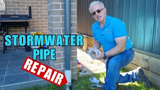 Repair PVC Storm Water Pipes Quick amp Easy DIY [upl. by Ellenahc]