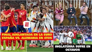 ESPAÑA ALEMANIA final adelantada en la EURO 2024 Inglaterra sufre en octavos de final  Exclusivos [upl. by Kayne706]