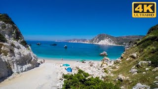 Agia Eleni beach in 4K Kefalonia [upl. by Ahsiekat308]