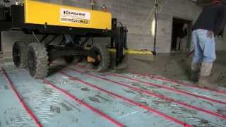 InFloor Heat Tubing Ligchine SCREEDSAVER MAX with PaverSuperflat Combo Screed Head [upl. by Myrtie]