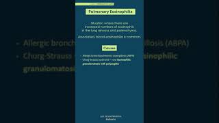 What is Pulmonary Eosinophilia amp what are its causes shorts [upl. by Roldan748]