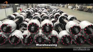 How to make and manufacture semi trailer axle and truck axle WONDEE Autoparts 202002 [upl. by Ahsal]