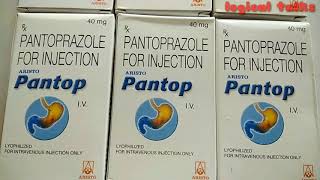 Pandop iv injection  pantop 40 injection uses in hindi  pantoprazole iv [upl. by Sible]