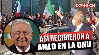 ¡Con MARIACHI Así recibieron a AMLO en Nueva York  ÚLTIMAS NOTICIAS [upl. by Aicirtap736]