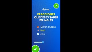 Fracciones que debes saber en inglés [upl. by Sadinoel]