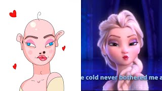 Frozen Elsa Song Funny Drawing Meme  Part 2 [upl. by Einahpit]