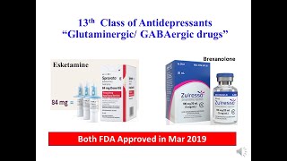 Novel Fast Acting Antidepressants ketamine Esketamine amp Brexanolone Prof Sawsan AboulFotouh [upl. by Trepur]