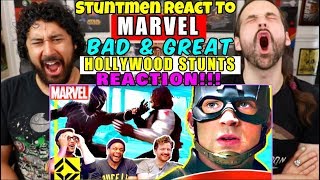 STUNTMEN React To MARVEL Bad amp Great HOLLYWOOD STUNTS  REACTION [upl. by Risay398]