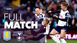 Full Match Aston Villa v Tottenham Hotspur  Barclays WSL 202425 [upl. by Skrap]