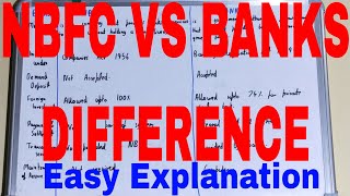 NBFC vs BanksDifference between nbfc and bankNbfc and banks differenceBank and nbfc difference [upl. by Floro]