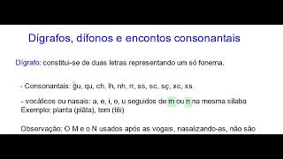 Dígrafos dífonos e encontros consonantais com exercícios [upl. by Jordan]