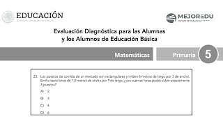 Examen diagnóstico 5to quinto de primaria MEJUREDU 23 Los puestos de comida de un mercado son [upl. by Emirak]