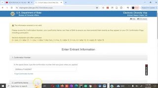 DV Lottery Entrant Status Check Step by Step [upl. by Kries318]