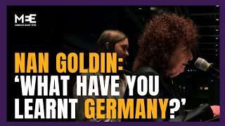 Nan Goldin condemns Israel and calls out Germany in speech [upl. by Ayardna]