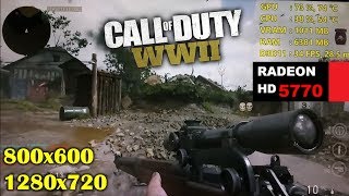 HD 5770  6770 1GB  Call Of Duty WW2  720p amp 800x600 [upl. by Evadnee281]