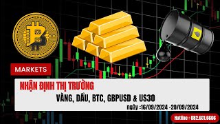 ✅Nhận Định Thị Trường Vàng  Dầu  Bitcoin GBPUSD amp US30  1609  20092024  Nam Anh Investor [upl. by Curran]