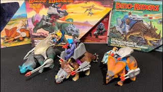 Dino Riders Chasmosaurs vs Monoclonius vs Styracosaurus [upl. by Ahsiek]