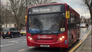 Common Short Journey on Stagecoach London Bus Route D6  36292 LX11 AXK [upl. by Rema]