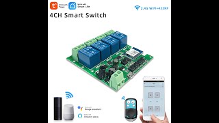 AllbeAI Tuya Smart Wifi Switch4 channel DC 5V 12V 732VinchingSelflockInter lock [upl. by Reve]