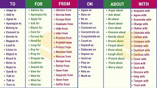 100 Important Prepositional Verbs for Improving your English Fluency  Verbs with Prepositions [upl. by Clarinda]