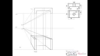 Engineering Drawing TutorialsPerspective drawings with front and side view T 33 [upl. by Fran698]