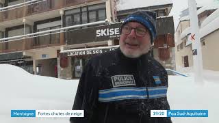 Gourette chutes de neige record [upl. by Arehsat]