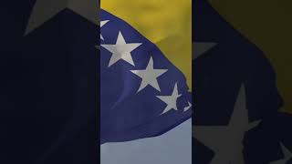 National anthem and waving flag of Bosnia [upl. by Ahsened843]