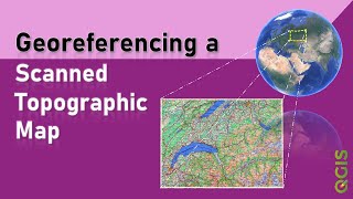 Georeferencing a Scanned Topographic Map using QGIS [upl. by Eelrahs]