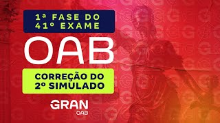 1ª fase do 41º Exame OAB Correção do 2º Simulado [upl. by Hackett]