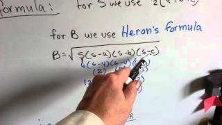 Area of Triangular Prism amp Herons Formula Geometry 259 [upl. by Blainey486]