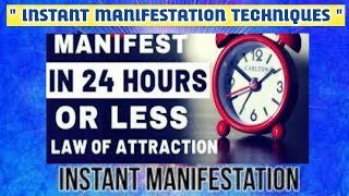 Manifest Anything in just 24 hours  Instant Manifestation Techniques that works like Magic 😇 [upl. by Anotyal]