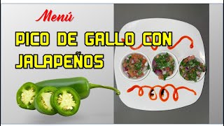 PICO DE GALLO CON JALAPEÑO PASO A PASO [upl. by Attenyw]