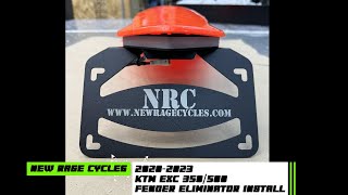 New Rage Cycles 20202023 KTM EXC 350500 Fender Eliminator Install [upl. by Foskett]