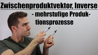 Mehrstufige Produktionsprozesse  Produktions und Zwischenproduktvektor Inverse  Fit im MatheAbi [upl. by Joni]