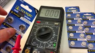 TIANQIU AG13 LR44 357A 15V Alkaline Battery Review [upl. by Mathre]