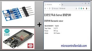 ESP32 BMP180 Web server with Arduino IDE [upl. by Odrautse]